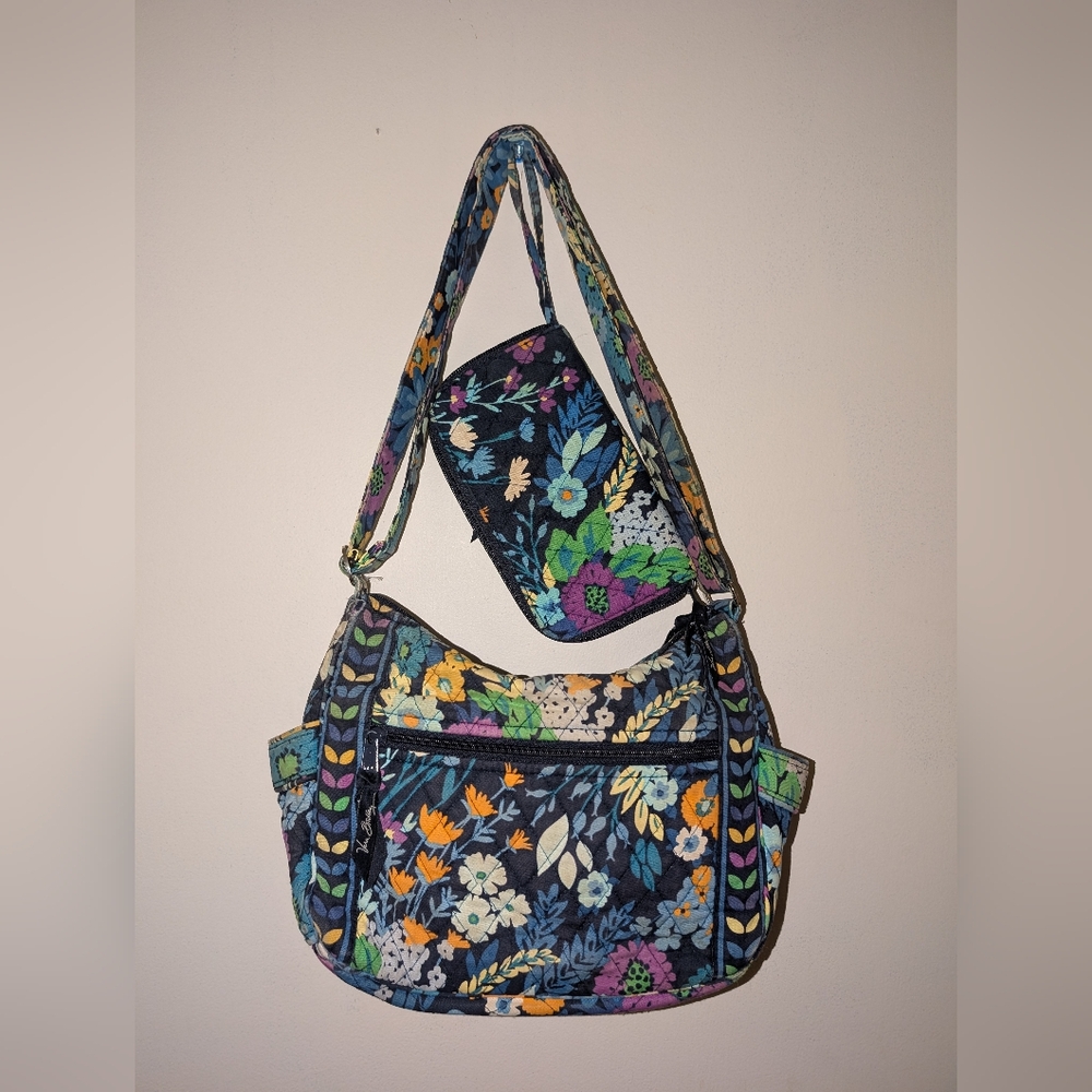 Vera Bradley Midnight Blues Purse and Wallet Set